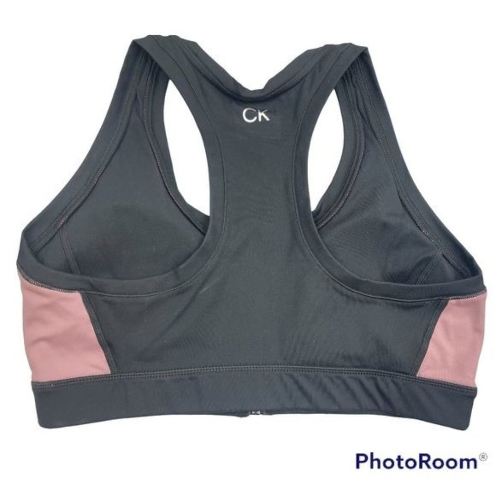 CALVIN KLEIN Performance Embrace Color Block Sports Bra Large - Picture 2 of 8